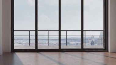 3D video görüntüleme modern modern tasarım. Evin içinde şık bir video klibi var.
