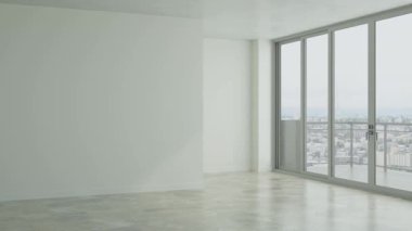 3D video görüntüleme modern modern tasarım. Evin içinde şık bir video klibi var.