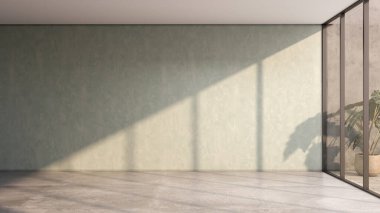 Boş oda. Büyük lüks, modern, parlak iç mekan. Oturma odası alay ediyor.