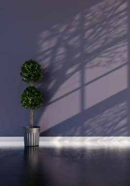 Büyük lüks, modern, parlak iç mekan. Oturma odası tasviri 3D canlandırma.