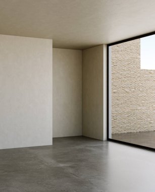 Büyük lüks, modern, parlak iç mekânlar oturma odasının maketi, resimli resimler.