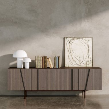 Büyük lüks, modern, parlak iç mekânlar oturma odasının maketi, resimli resimler.