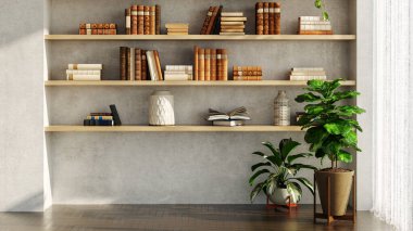 Büyük lüks, modern, parlak iç mekânlar oturma odasının maketi, resimli resimler.