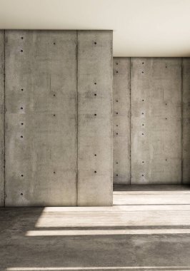 Büyük lüks, modern, parlak iç mekan. Oturma odası tasviri 3D canlandırma.