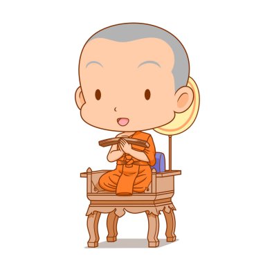 Karikatür keşişi koltukta vaaz veriyor..