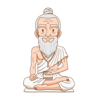Karikatür Jivaka Komarabhacca Buda 'nın özel doktoru ve Budist tıbbın babası..