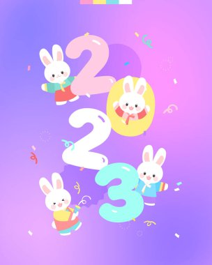 2023 Gyemyo Yeni Yıl Tavşan Çizimi