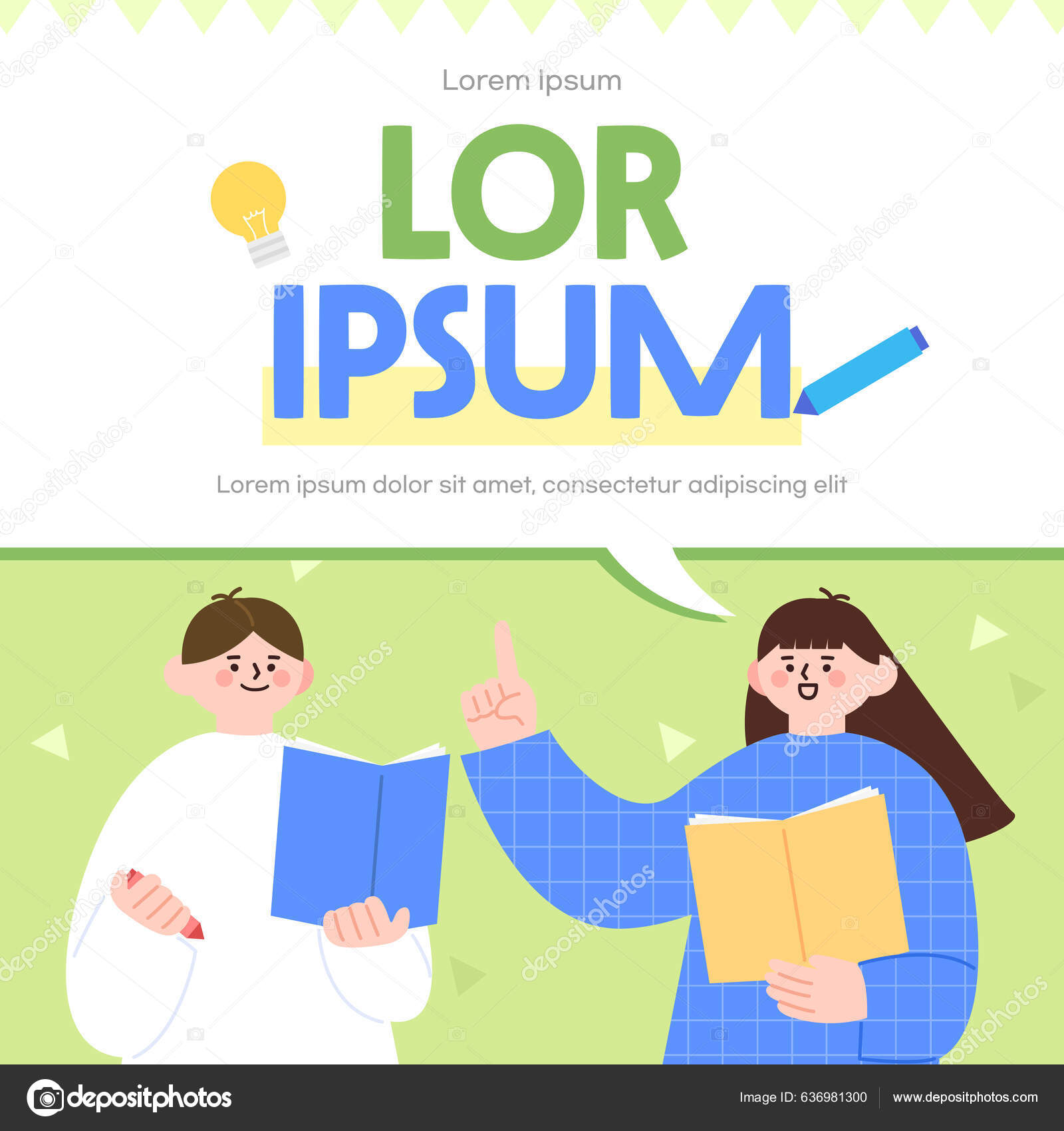 New Semester Character Poster Template Stock Vector Image by ©dawool