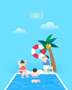 Bahar ve Yaz Açık Hava İllüstrasyonu 