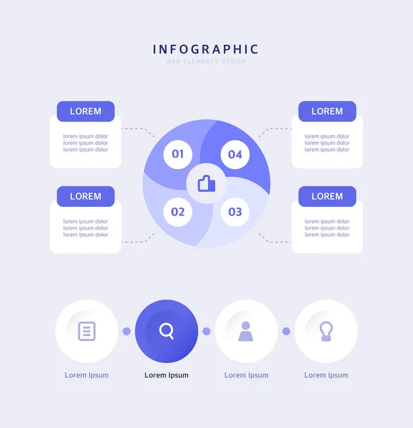 Business Element Infographic Design — Stock Vector