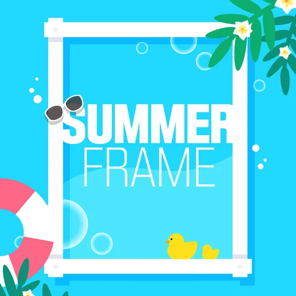 Cool Summer Frame Illustration — Stock Vector
