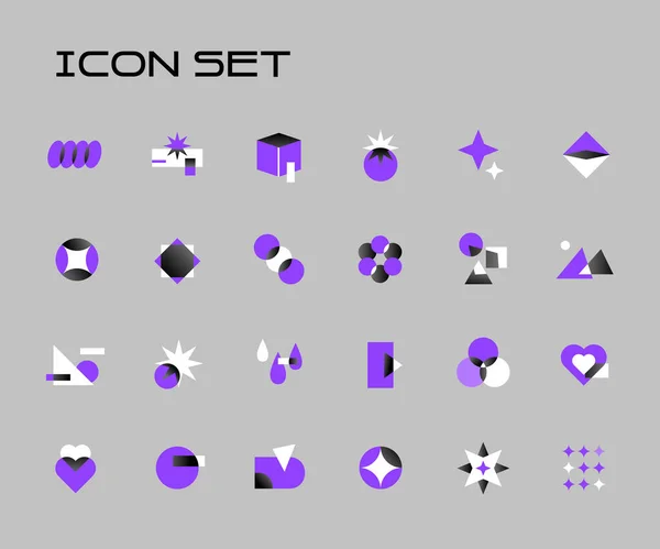 Eenvoudige Gradiënt Icoon Set — Stockvector