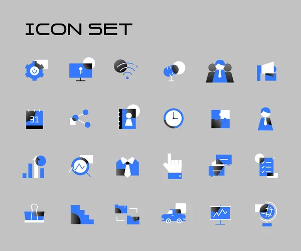 Simple Gradient Point Icon Set — Stock Vector