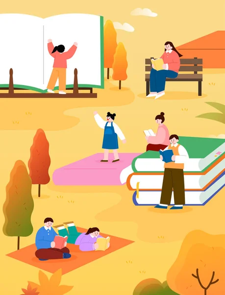 Sonbahar Festivali Manzarası Çizimi