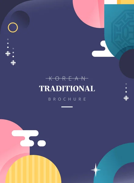 stock vector Geometry Traditional Korean Brochure Template 