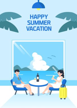 Summer Festival Travel Illustration  clipart
