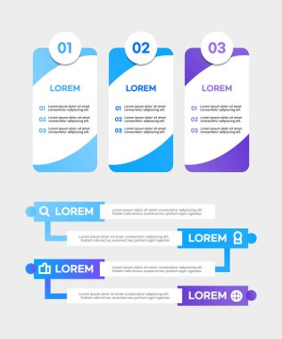 Çeşitli iş web ögesi bilgi grafikleri