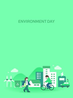 Dünya için Çevre Koruma İllüstrasyonu