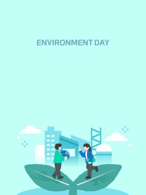 Dünya için Çevre Koruma İllüstrasyonu