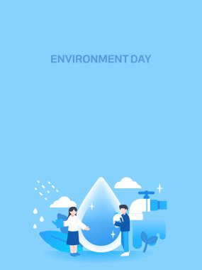 Dünya için Çevre Koruma İllüstrasyonu