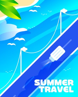 Çeşitli yaz seyahatleri arkaplan çizimleri