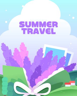 Çeşitli yaz seyahatleri arkaplan çizimleri