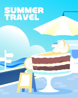 Çeşitli yaz seyahatleri arkaplan çizimleri
