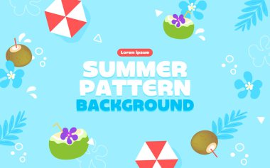 Çeşitli yaz şablonu arka plan şablonu