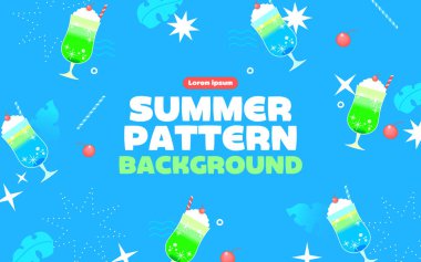 Çeşitli yaz şablonu arka plan şablonu