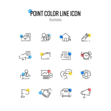 Kullanımı iyi olan basit nokta renk çizgisi simgesi