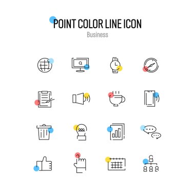 Kullanımı iyi olan basit nokta renk çizgisi simgesi