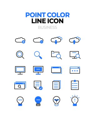 Çeşitli nokta renk çizgisi simgesi