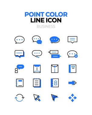 Çeşitli nokta renk çizgisi simgesi