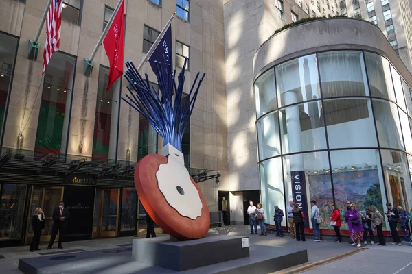 New York City November 2022 Skrivmaskin Eraser Scale Skulptur Claes — Stockfoto