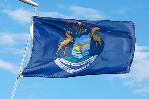 Staten Michigans Flagga — Stockfoto