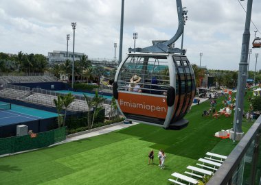 MIAMI GARDENS, FLORIDA - 31 Mart 2022: 2022 Miami Açık Masters turnuvası sırasında Florida, Miami Gardens 'da Hard Rock Stadyumu' nda