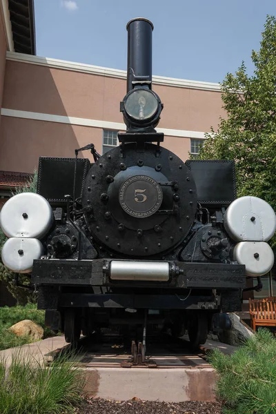 Colorado Springs Colorado August 2021 Dampflokomotive Manitou Und Pike Peak — Stockfoto
