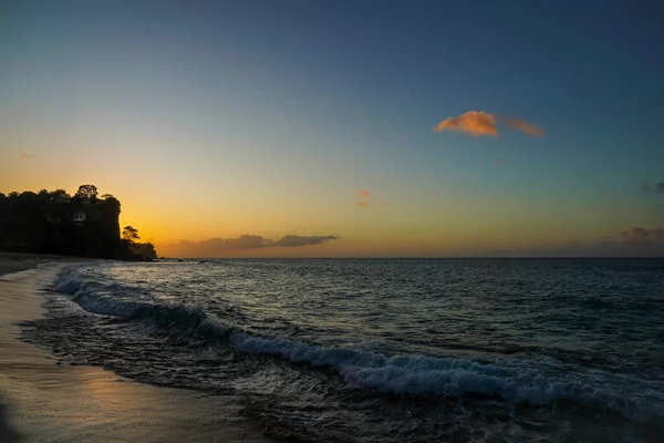 Impressionante Pôr Sol Caribenho Magazine Beach Granada — Fotografia de Stock