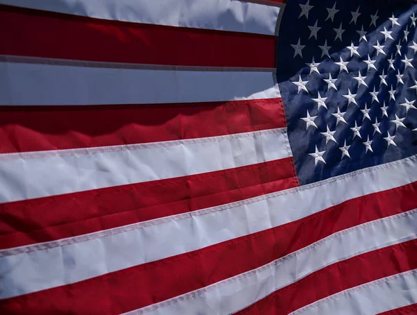 Bandera Americana Viento —  Fotos de Stock