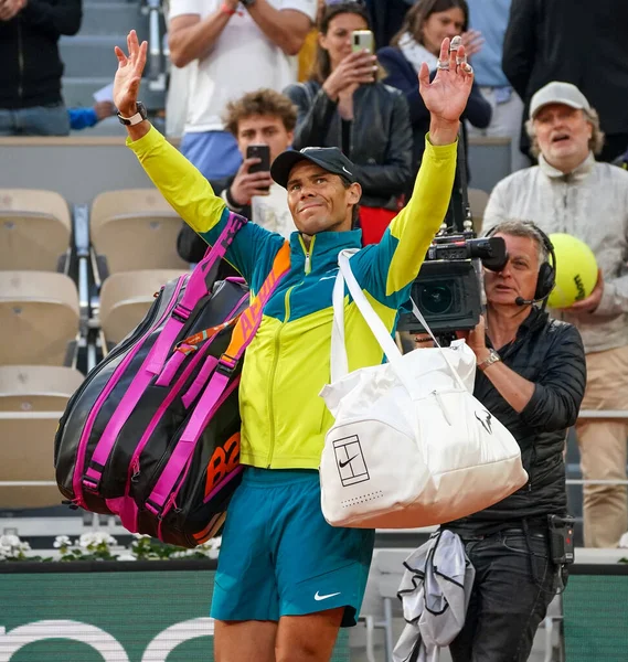París Francia Mayo 2022 Rafael Nadal Campeón Del Grand Slam —  Fotos de Stock