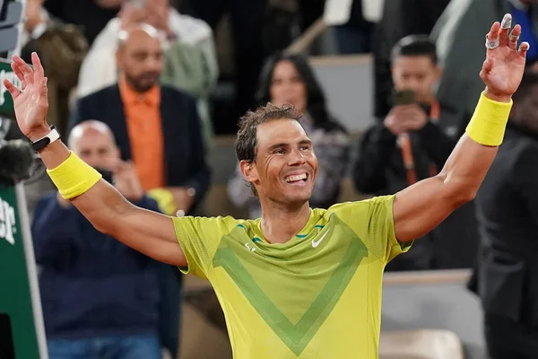 Paris Frankreich Mai 2022 Grand Slam Champion Rafael Nadal Aus — Stockfoto