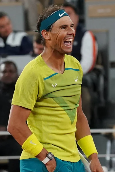 Paris France Mayıs 2022 Spanya Grand Slam Şampiyonu Rafael Nadal — Stok fotoğraf