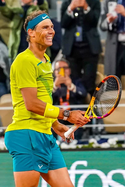 Párizs Franciaország 2022 Május Spanyol Rafael Nadal Grand Slam Bajnoka — Stock Fotó
