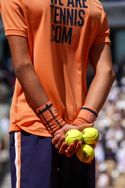 Paris France May 2022 Ball Boy Holds Wilson Roland Garros — Fotografia de Stock