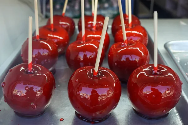 Světově Proslulé Red Candy Apple — Stock fotografie