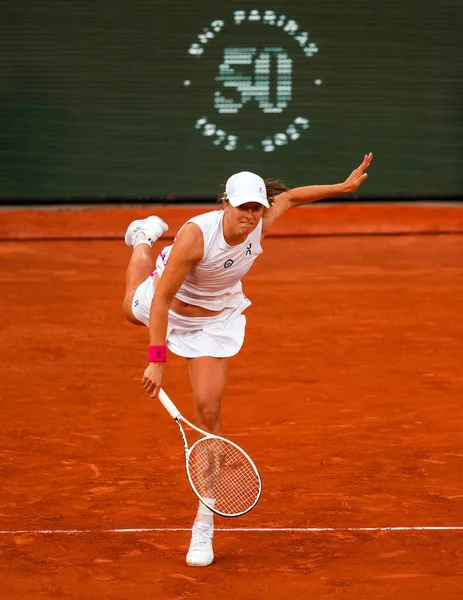 Parigi Francia Giugno 2023 Tennista Professionista Iga Swiatek Della Polonia — Foto Stock