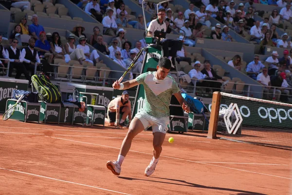 Paris Frankreich Mai 2023 Tennisprofi Carlos Alkaraz Aus Spanien Mit — Stockfoto
