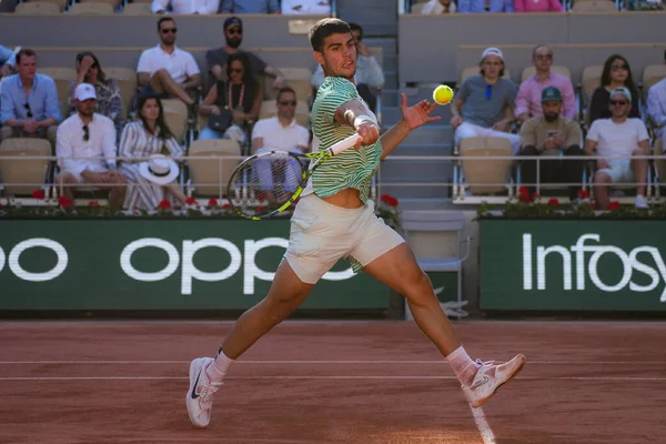 Париж Франция Мая 2023 Года Профессиональный Теннисист Карлос Алькарас Испании — стоковое фото