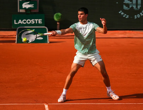 Parijs Frankrijk Juni 2023 Professionele Tennisser Carlos Alkaraz Van Spanje — Stockfoto