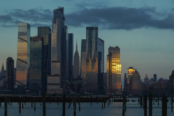 Midtown Manhattan Skyline Kilátás New Jersey Waterfront — Stock Fotó